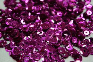 Пайетки россыпью 6 мм 10 г №14 малиновый
