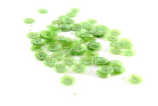 Пайетки круглой формы с матовым эффектом №41 салатовый