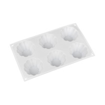 Форма силиконовая "S-CHIEF" для пирожных SPC-0320 28.8 x 17 x 4 см "капкейки" - 6 ячеек