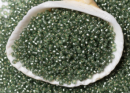 Бисер Япония MIYUKI Seed Beads 15/0 5г 1630 окрашенный мосс грин полуматовый серебряная линия внутри